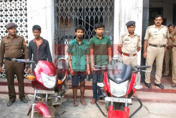 Police nabbed three in allegation of stealing bikes, accused dragged to court Police nabbed three in allegation of stealing bikes, accused dragged to court
